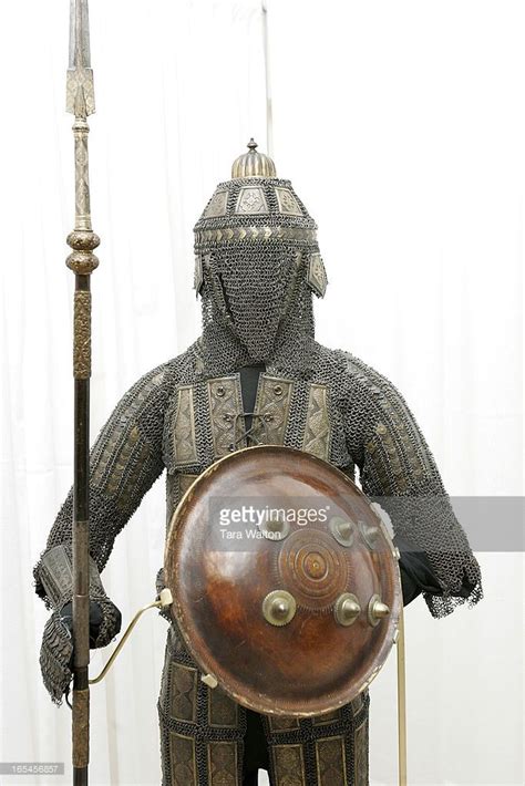 Mughal Armour, an ornate full-sized 18th Century surit of Mughal chain ...