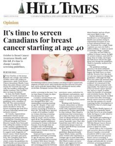 Op Ed By Dbc Cofounder Jennie Dale Dense Breasts Canada