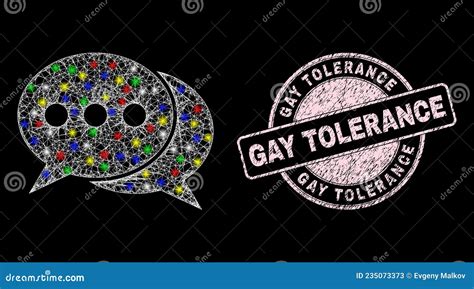 Grunge Gay Tolerance Seal And Glare Net Web Chat Messages Stock