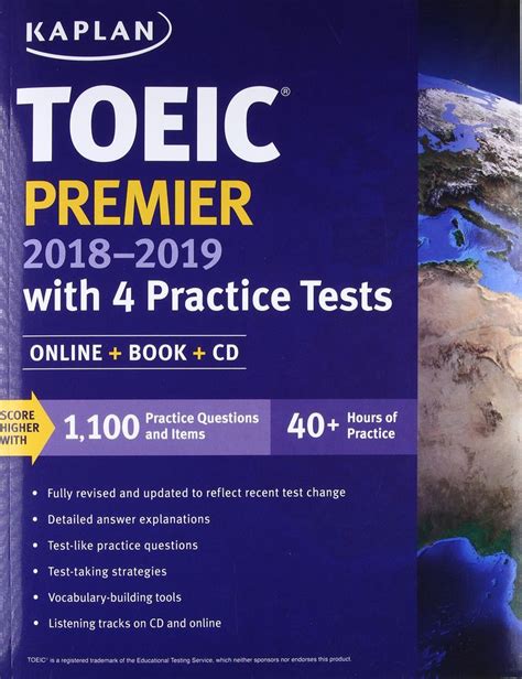 TOEIC PREMIER 2018 2019 WITH 4 PRACTICE TESTS Kaplan S TOEIC Premier