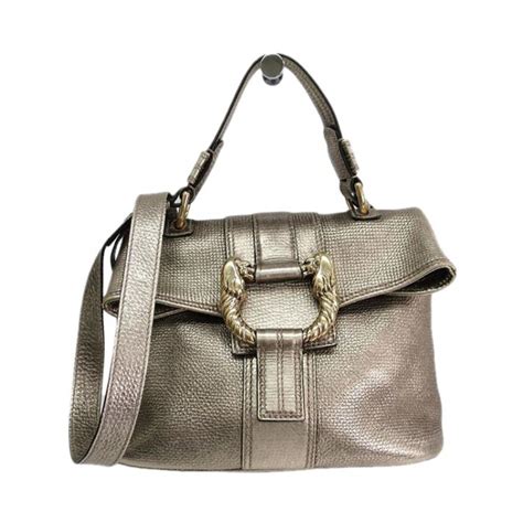 Bvlgari Bronze Leather Leoni Shouder Bag Bvlgari The Luxury Closet