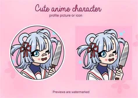 Cute Anime Girl Profile Picture - Etsy