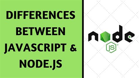 Differences Between JavaScript Node Js YouTube