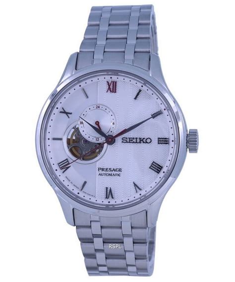 Seiko Presage Zen Garden Open Heart White Dial Automatic Ssa