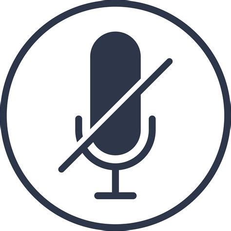 Mikrofon Aus Symbol Im Flachen Design Stil Podcast Zeichen