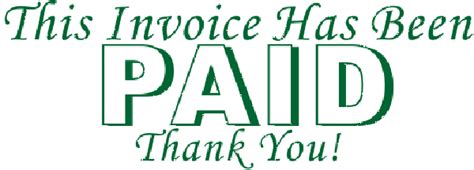 Paid Invoice Thank You Rubber Stamp Simply Stamps