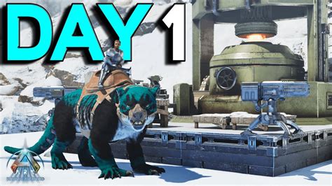 SOLO Claiming Ice Cave On Day 1 ASA PVP Ark Ascended YouTube