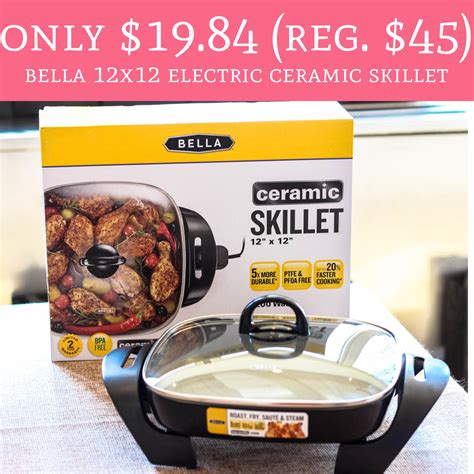 Only Regular Bella X Electric Ceramic Skillet Deal Hunting Babe