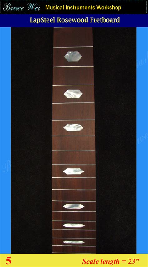 Bruce Wei Lap Steel Fretboard Wmop Inlay Scale 23 5 Etsy