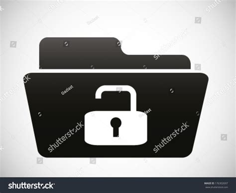 Unlock Folder Stock Vector (Royalty Free) 176302697 | Shutterstock