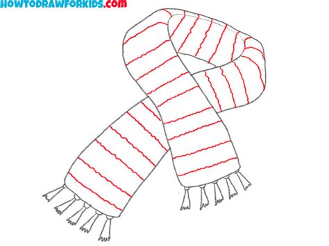 How To Draw A Scarf Easy Drawing Tutorial For Kids