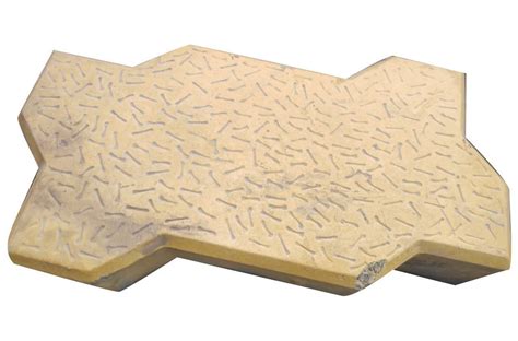 Concrete Yellow Zig Zag Paver Block For Flooring Thickness Mm At