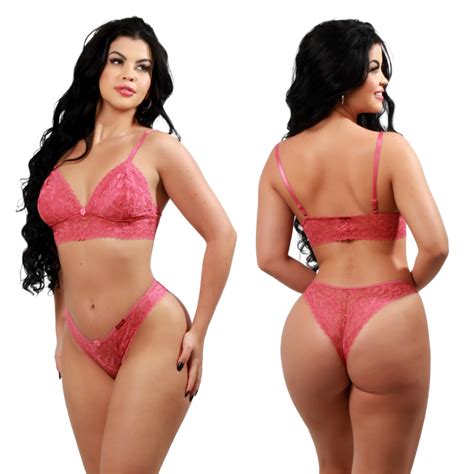 Conjunto Agatha Lingerie Rendado Sem Bojo Forro Shopee Brasil