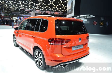 Vw Touran R Line Rear Quarter At The 2016 Geneva Motor Show Live