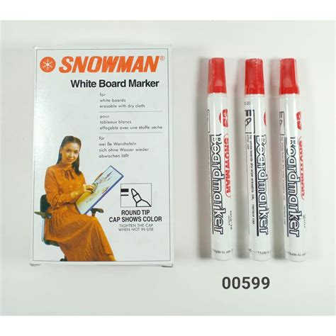 Jual Spidol Snowman White Board Warna Merah Shopee Indonesia