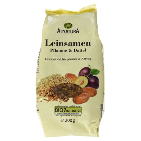 Alnatura Bio Leinsamen Pflaume Dattel Vegan 6er Pack 6 X 200 G