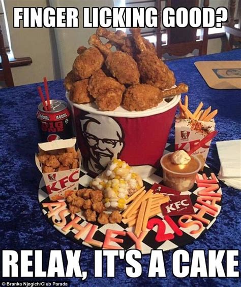 Kfc Chicken Cake Takes Social Media By Storm Daily Mail Online