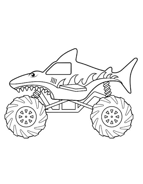 Monster Truck Coloring Pages - Free Printable Sheets