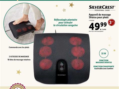 Promo Appareil De Massage Shiatsu Pour Pieds Silver Crest Chez Lidl