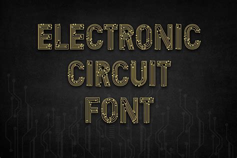 Electronic Circuit Font By OWPictures Creative Fabrica