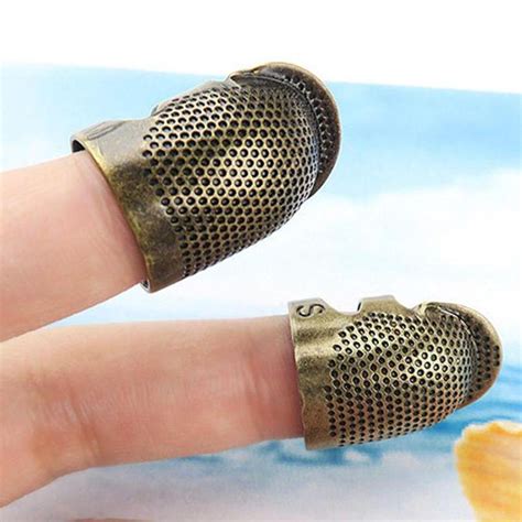 Pcs Home Handworking Vintage Gold Finger Protector Needle