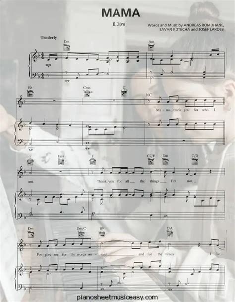 Mama Sheet Music F Major