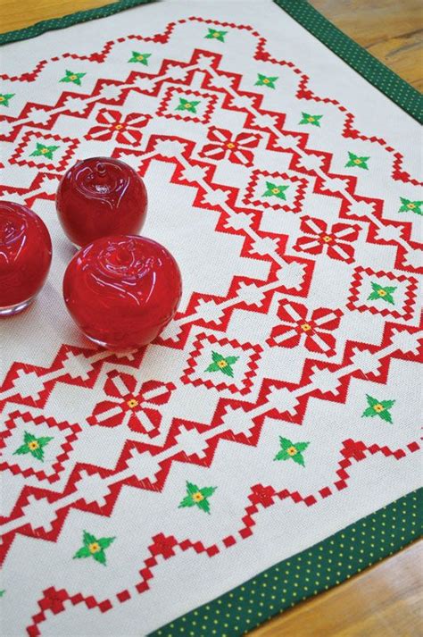 Toalha De Mesa Ponto Cruz De Natal Diy Christmas Craft