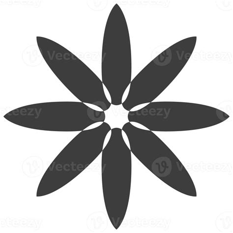 Black Flower Icon 13743818 Png
