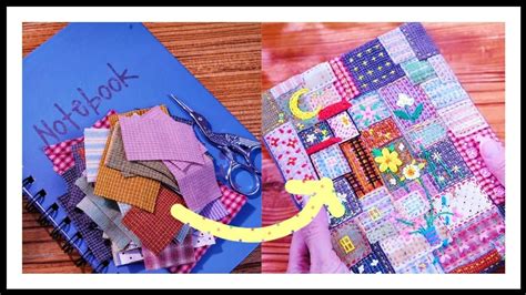 Diy Fabric Scraps Idea【notebook Cover】handymumlin Sewing Project Youtube