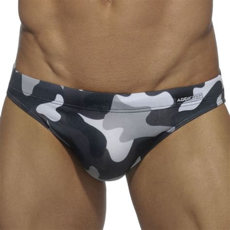 Addicted Slip De Bain Camouflage Gris Inderwear