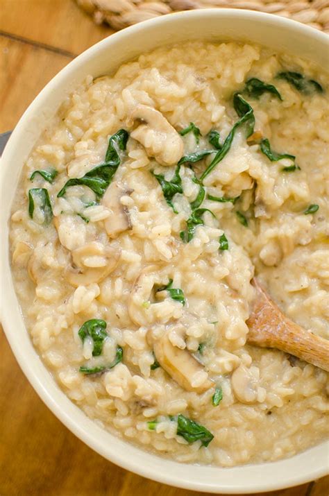 Spinach and mushroom risotto | Living Lou