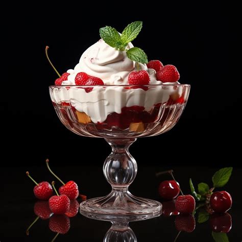 Premium Photo Ice Cream In Glass Bowl