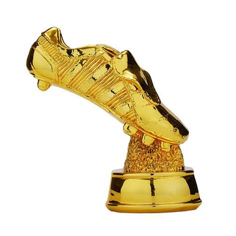 Resin electroplated golden shoes football trophy