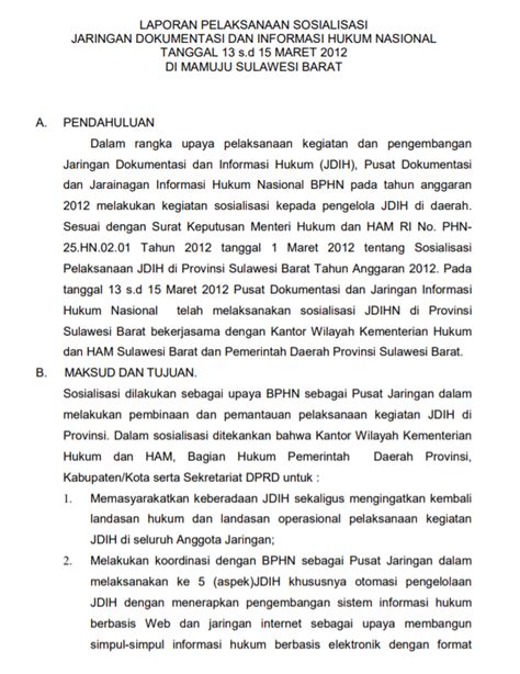 10 Contoh Laporan Kegiatan Sekolah Pelatihan Dll File Doc