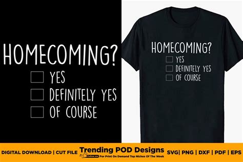 Homecoming T-Shirt Design Graphic by Trending POD Designs · Creative Fabrica