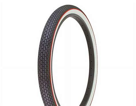 Bike Tire Bicycle Tire Duro 26 X 2 125 Black White Side Wall Red Line