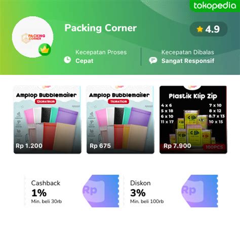 Toko Packing Corner Online Produk Lengkap Harga Terbaik Tokopedia