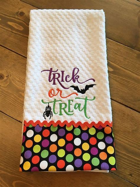 Halloween Kitchen Towel Trick Or Treat Halloween Trick Or Treat