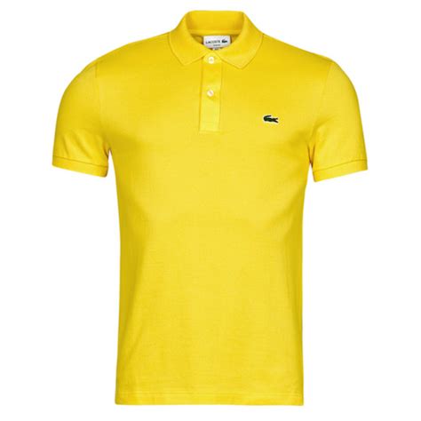 Lacoste PH4012 SLIM Giallo Abbigliamento Polo Maniche Corte Uomo 77 00