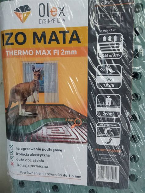 Podkład pod panele na ogrzewanie podłogowe IZO MATA THERMO MAX FI 2mm 8m2