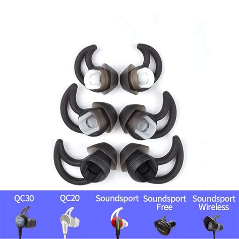 3 Pares De Silicone Earbud Dicas Eartips Substitui O Orelha Plug