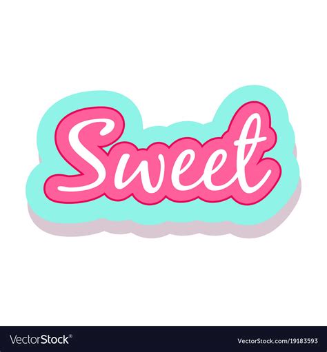 Word Text Pink Sweet Image Royalty Free Vector Image