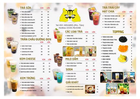 Top 50 Mẫu Thiết Kế Menu Quán Trà Sữa đẹp Nhất