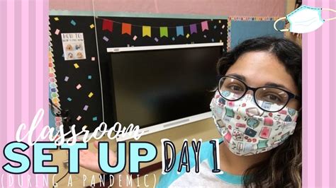 First Year Teacher Classroom Setup Day 1 During A Pandemic Youtube