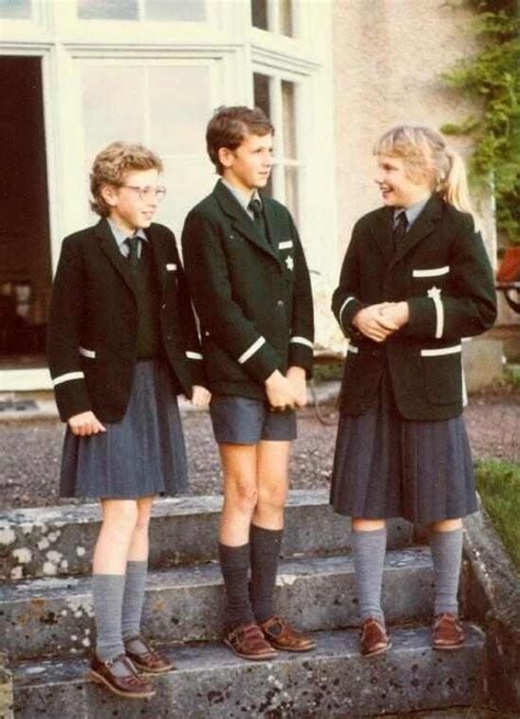 Vintage Photo Of Traditional British School Uniforms