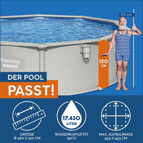 Bestway Hydrium Stahlwandpool Komplett Set Mit Sandfilteranlage