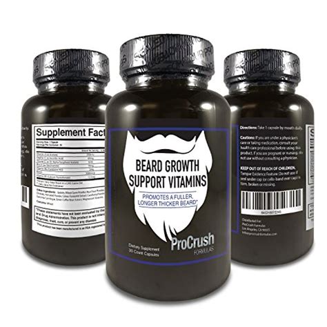 Beard Growth Support Multivitamins Grow Longer Fuller Thicker Healthier Beard Hair Natural