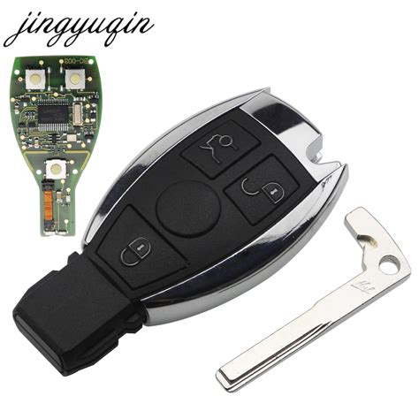 Jingyuqin Button Remote Car Key Fob Replacement For Mercedes For Benz