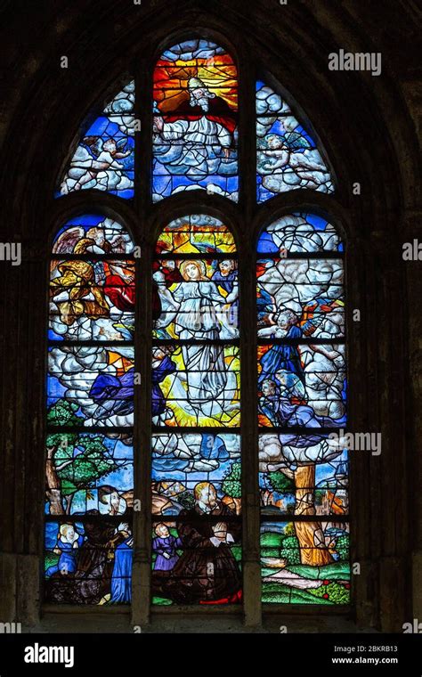 France Yvelines Montfort L Amaury Stained Glass Window Of The Saint