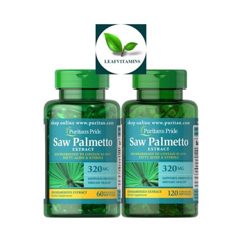 New Puritans Pride Saw Palmetto Standardized Extract Mg